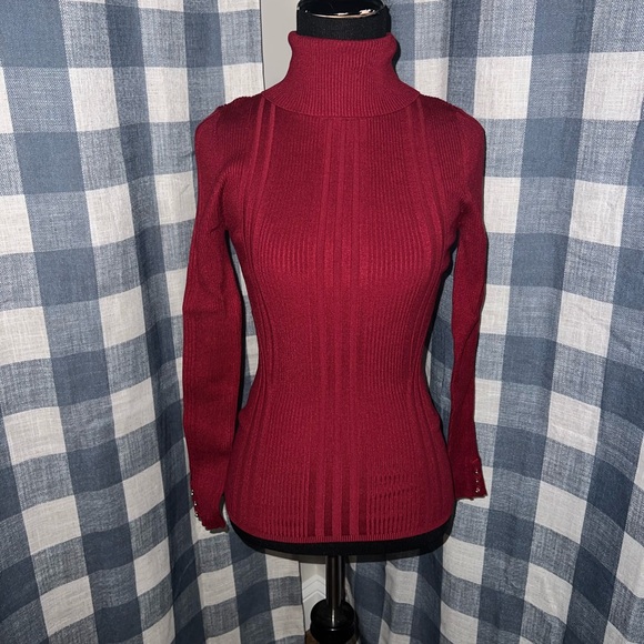 Ribbed Turtleneck Bloodstone - Picture 2 of 4